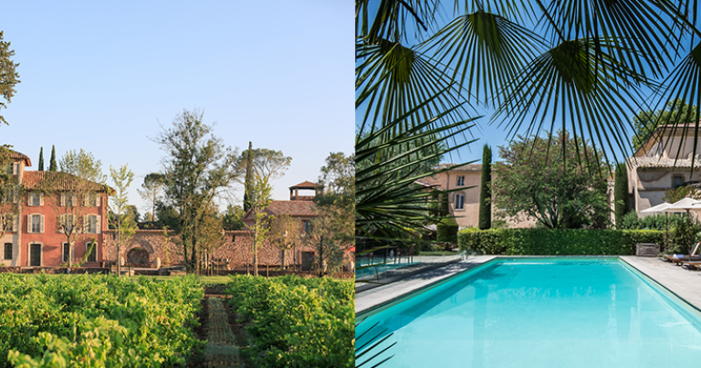 Château Saint-Roux, Le Cannet des Maures,Var © Hervé Fabre. Château de Massillan, Uchaux, Vaucluse © Virginie Ovessian