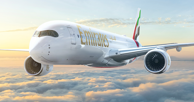 L'Airbus A350 de la compagnie Emirates
