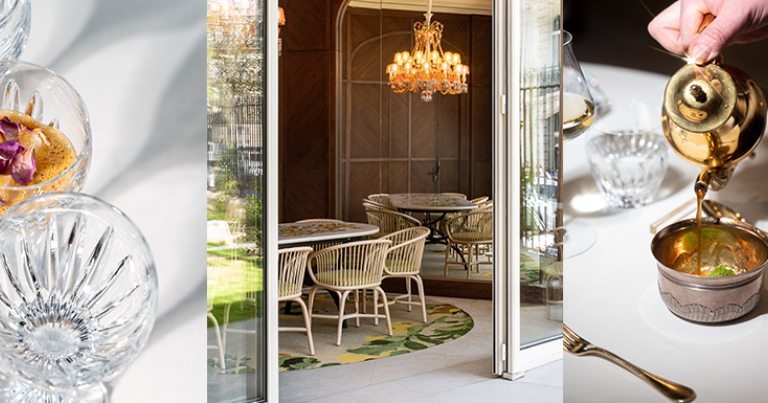La Manufacture Baccarat et le Chef Alain Ducasse associent leurs univers, au sein de la Maison Baccarat à Paris © Bertille Chabrolle